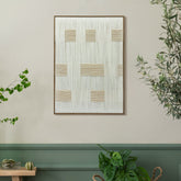 Neutral Layers - Contemporary Artistry Meticulously Crafted with Woven Threads